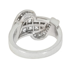 Retro French-cut diamond cocktail ring