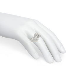 Retro French-cut diamond cocktail ring