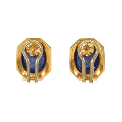 Russian, Italian lapis and coral earring