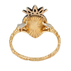 Antique Crowned heart ring