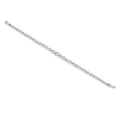 Art Deco tapered diamond line bracelet