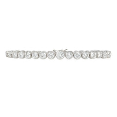 Art Deco tapered diamond line bracelet