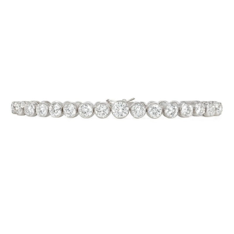 Art Deco tapered diamond line bracelet
