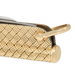 Tiffany Retro gold basket weave pen and knife pendant