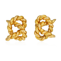Hermès Paris nautical knot earrings