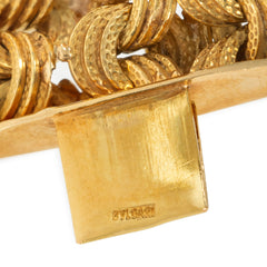 Bulgari three-row woven chain bracelet