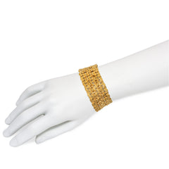 Bulgari three-row woven chain bracelet