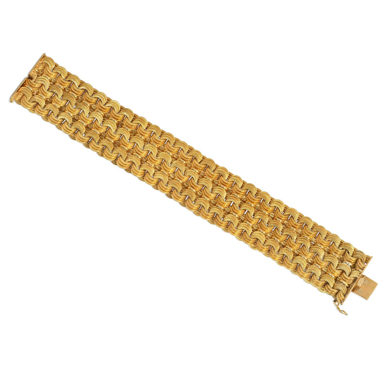 Bulgari three-row woven chain bracelet