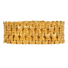 Bulgari three-row woven chain bracelet
