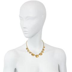 Retro hexagonal plaque necklace