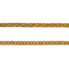 Antique gold star motif long guard chain