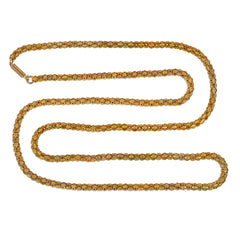Antique gold star motif long guard chain