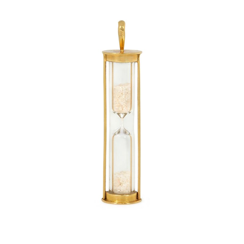 Mid-Century French gold hourglass charm