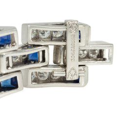 Marcus & Co. Art Deco diamond and sapphire "Escalier" bracelet