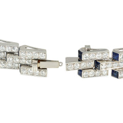 Marcus & Co. Art Deco diamond and sapphire "Escalier" bracelet
