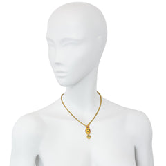 Antique gold and gemset snake necklace