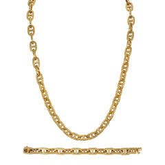 Hermès Paris Tressé chaine d'ancre long necklace
