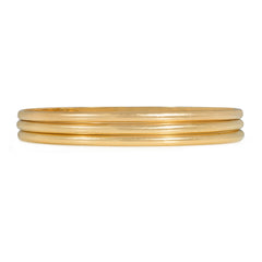 Set of three French yellow gold bangles