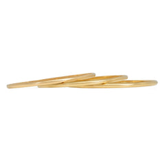 Set of three French yellow gold bangles