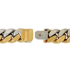 Tiffany & Co. two-color gold and diamond reversible curb link necklace