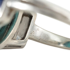 Boucheron, France Art Deco turquoise, diamond, and lapis cocktail ring