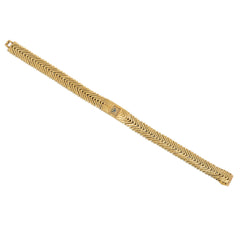 Hermes, Paris "Angel Hair" style gold wristwatch