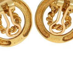 Hermès, Paris circular earrings with nautical knots