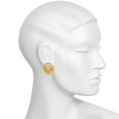 Hermès, Paris circular earrings with nautical knots