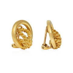 Hermès, Paris circular earrings with nautical knots