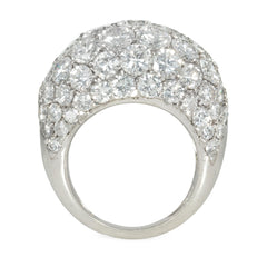 Important Van Cleef & Arpels diamond and platinum bombé cocktail ring
