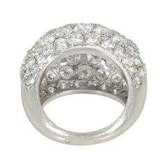 Important Van Cleef & Arpels diamond and platinum bombé cocktail ring