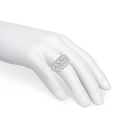 Important Van Cleef & Arpels diamond and platinum bombé cocktail ring