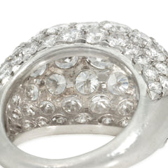 Important Van Cleef & Arpels diamond and platinum bombé cocktail ring