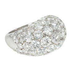 Important Van Cleef & Arpels diamond and platinum bombé cocktail ring