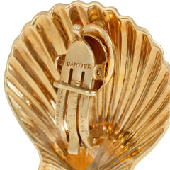 Cartier, Retro gold shell earrings