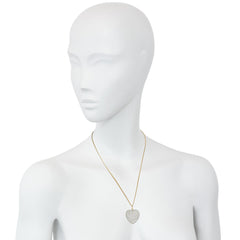 Antique pavé diamond heart pendant