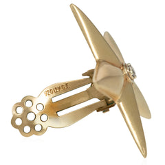 Retro gold star earrings