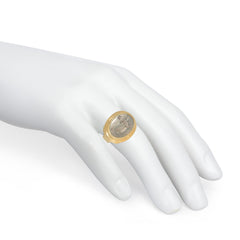 Bulgari, Italy silver and gold signet ring