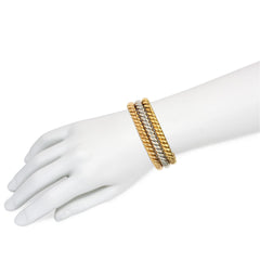 Set of three Italian gold bangle bracelets