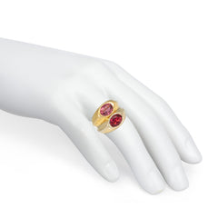 Bulgari, two-stone, two-toned tourmaline ring
