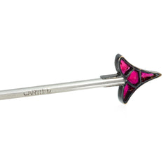 Cartier, Paris diamond and ruby arrow jabot brooch