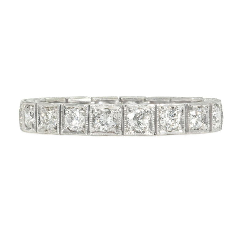 Art Deco flexible diamond band