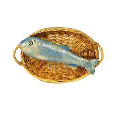 Antique English enamel and gold fisherman's tackle pin