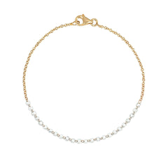 Italian rose-cut diamond chain necklace