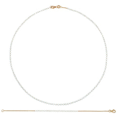 Italian rose-cut diamond chain necklace