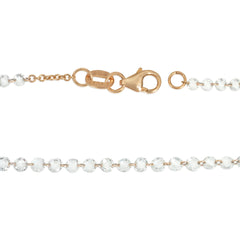 Italian rose-cut diamond chain necklace