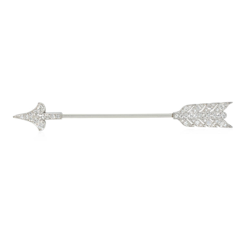 Cartier, Art Deco arrow jabot brooch