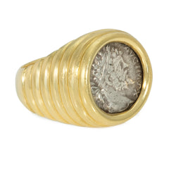 Bulgari gold and silver Septimius Severus Monete ring