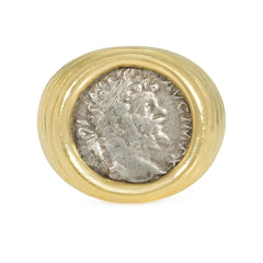 Bulgari gold and silver Septimius Severus Monete ring