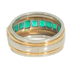 Tiffany Art Deco emerald, gold, and platinum ring